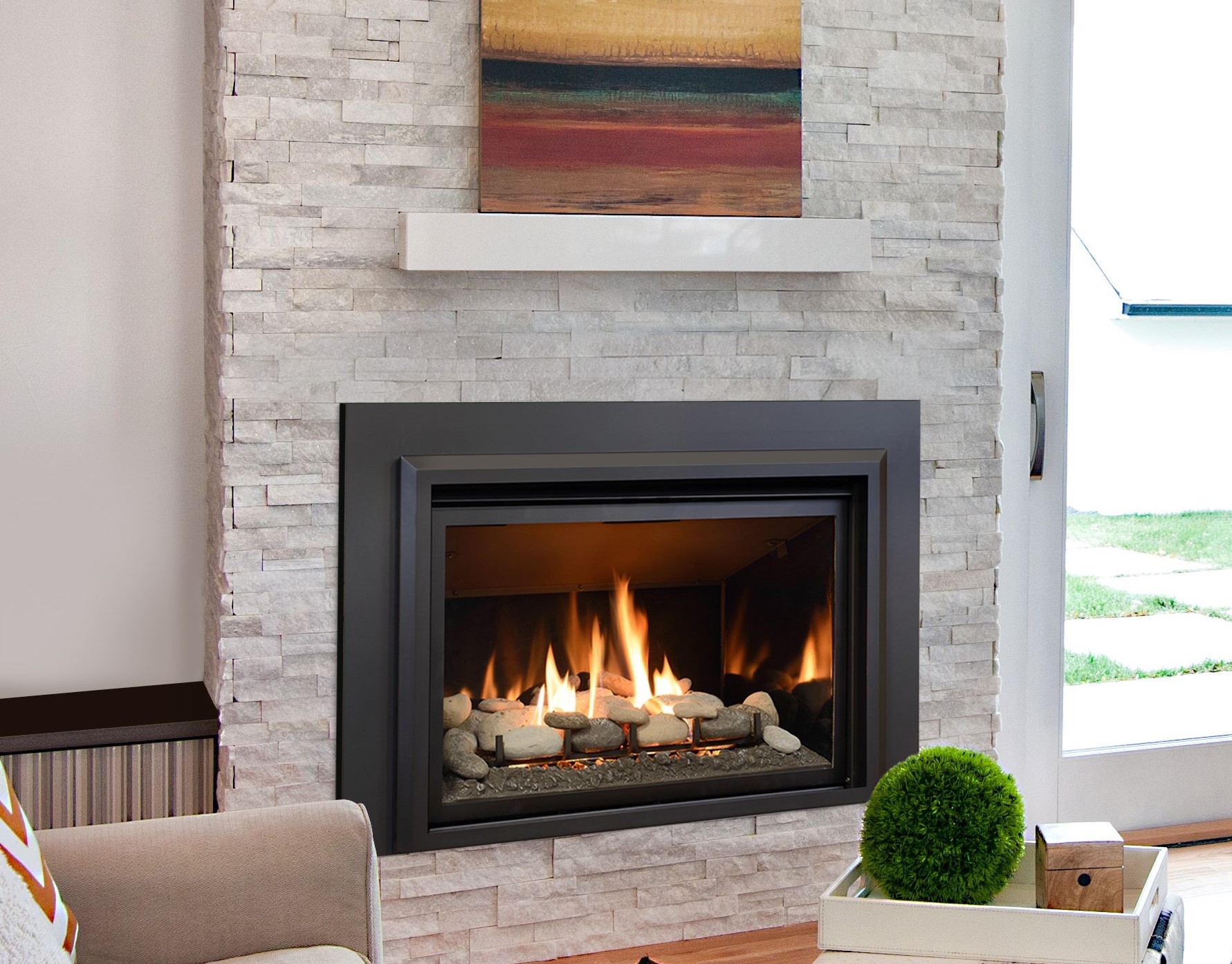 Rochester Fireplace Gas Wood, How To Upgrade A Gas Fireplace