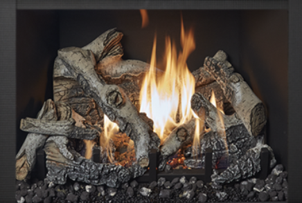 Birch Logs Image of the large 616 gas insert by Travis Industries featuring realistic Birch Logs.