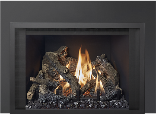 Low Profile Black Face Image of the large 616 gas insert by Travis Industries featuring Black Low Profile Face.