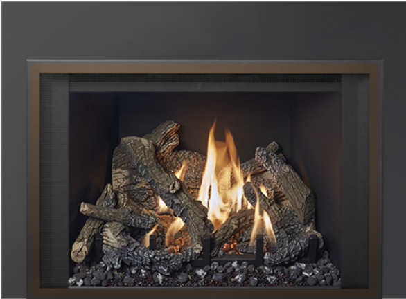 Low Profile Bronze Face Image of the large 616 gas insert by Travis Industries featuring Bronze Low Profile face.
