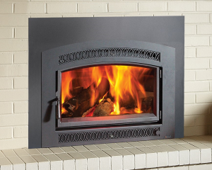 Image of a sleek Large flush Hybrid-Fyre Wood Insert by Fireplace Xtordinair with a link to the product page.