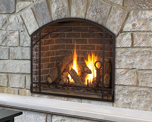 Image of a Kozy Heat Alpha 36 Gas Fireplace with a link to the product page.