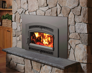Image of the sleek FPX Flush Wood Insert by FireplaceX with a link to the product page.