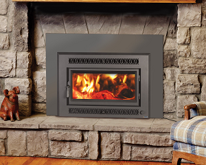 Image of the sleek FPX Flush Wood Insert by FireplaceX with a link to the product page.