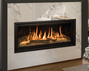Image of a Kozy Heat Slayton 42S Gas Fireplace with a link to the product page.