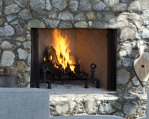 Image of a WRT4500 Superior Wood Fireplace with a link to the product page.