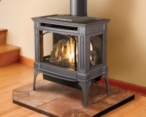 Image of a Berkshire Gas Stove made by Lopi featuring their European Castings in a New Iron finish, that links you to the product page