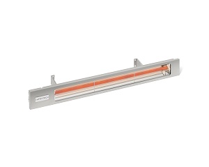 Image of a sleek Slimline Series Infrared Heater by Infratech with a link to the product page.