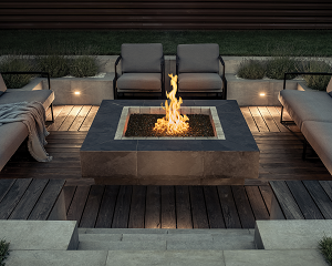 Image of a stunning Square Voracious Fire™ Pit featuring a sleek finish with a link to the product page.