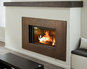 Image of the sleek Stuv 21-125 Wood Fireplace with a link to the product page.
