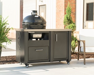 Image of Grill cart by Stoll Industries featuring one of their premium finishes with a link to their product page.