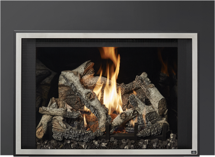 Image of a 616 Ember-Glo with Birch Log Set gas insert display sale with a link to the product page.
